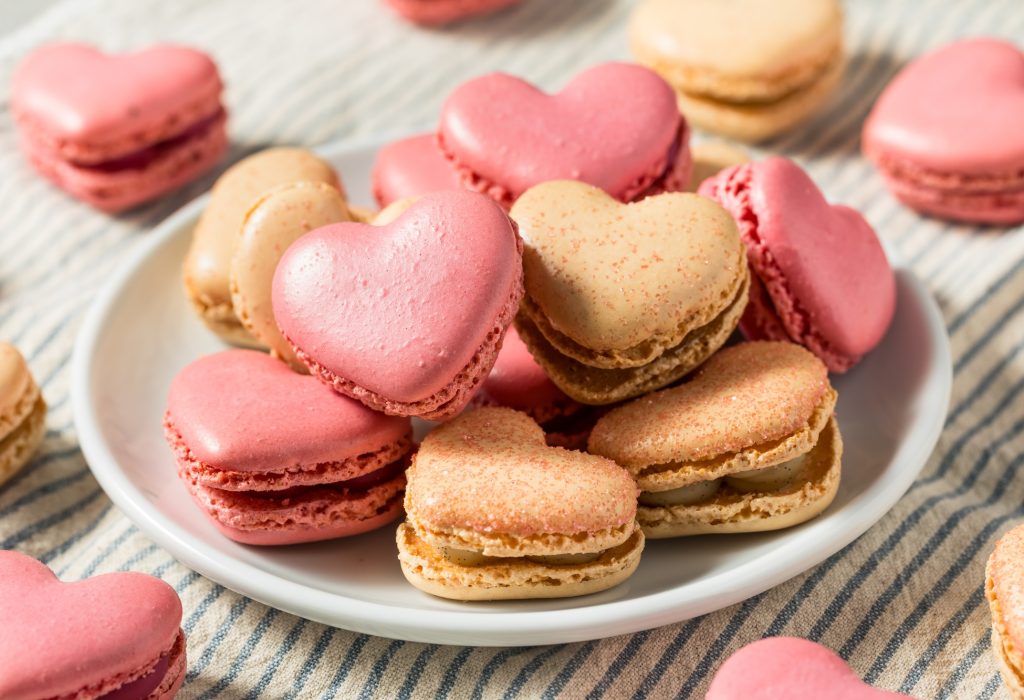 Valentines Day Heart Shaped Macarons